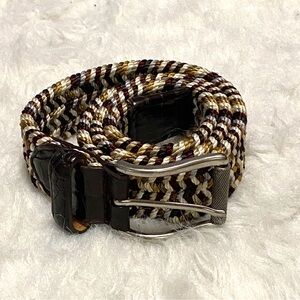 W.Kleinberg Stylish Multicolor Woven Men's Belt 36”